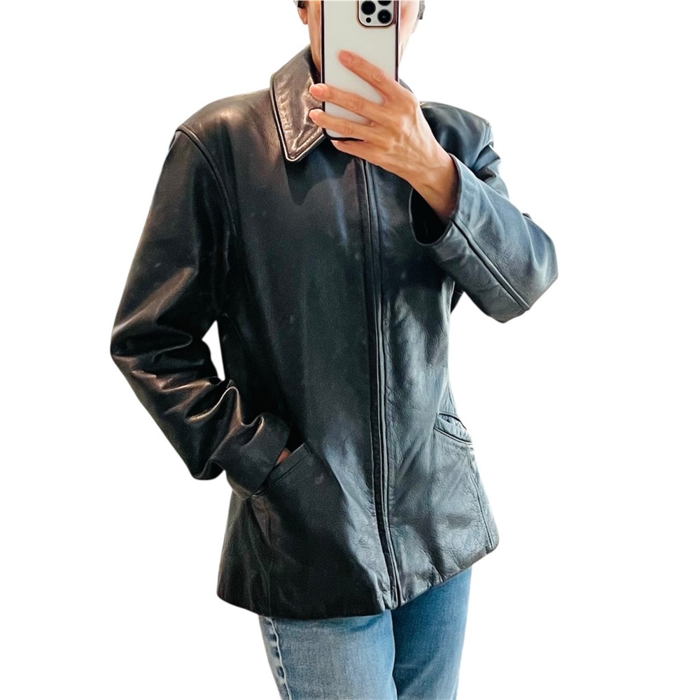 WILSON’S Black Leather Women’s Large Jacket | 3M Thinsulate | Zip Front